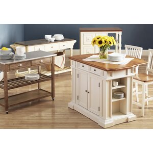 Darby Home Co Mattice 49.75'' Wide Kitchen Island Set & Reviews | Wayfair